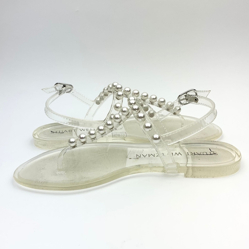 STUART WEITZMAN Goldie Jelly Slingback Thong Sandals sz 7 - Picture 6 of 11